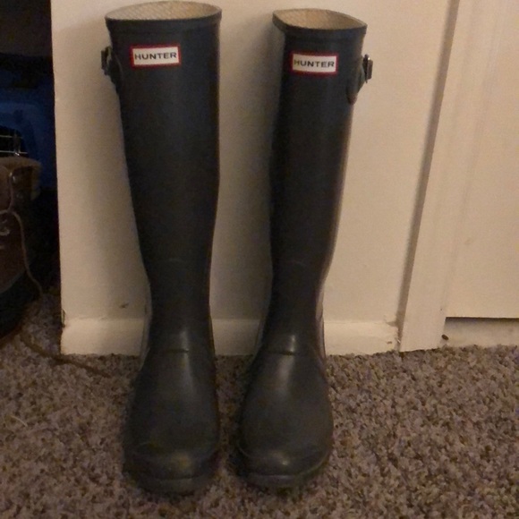 Gray Tall Hunter Boots - Picture 2 of 2